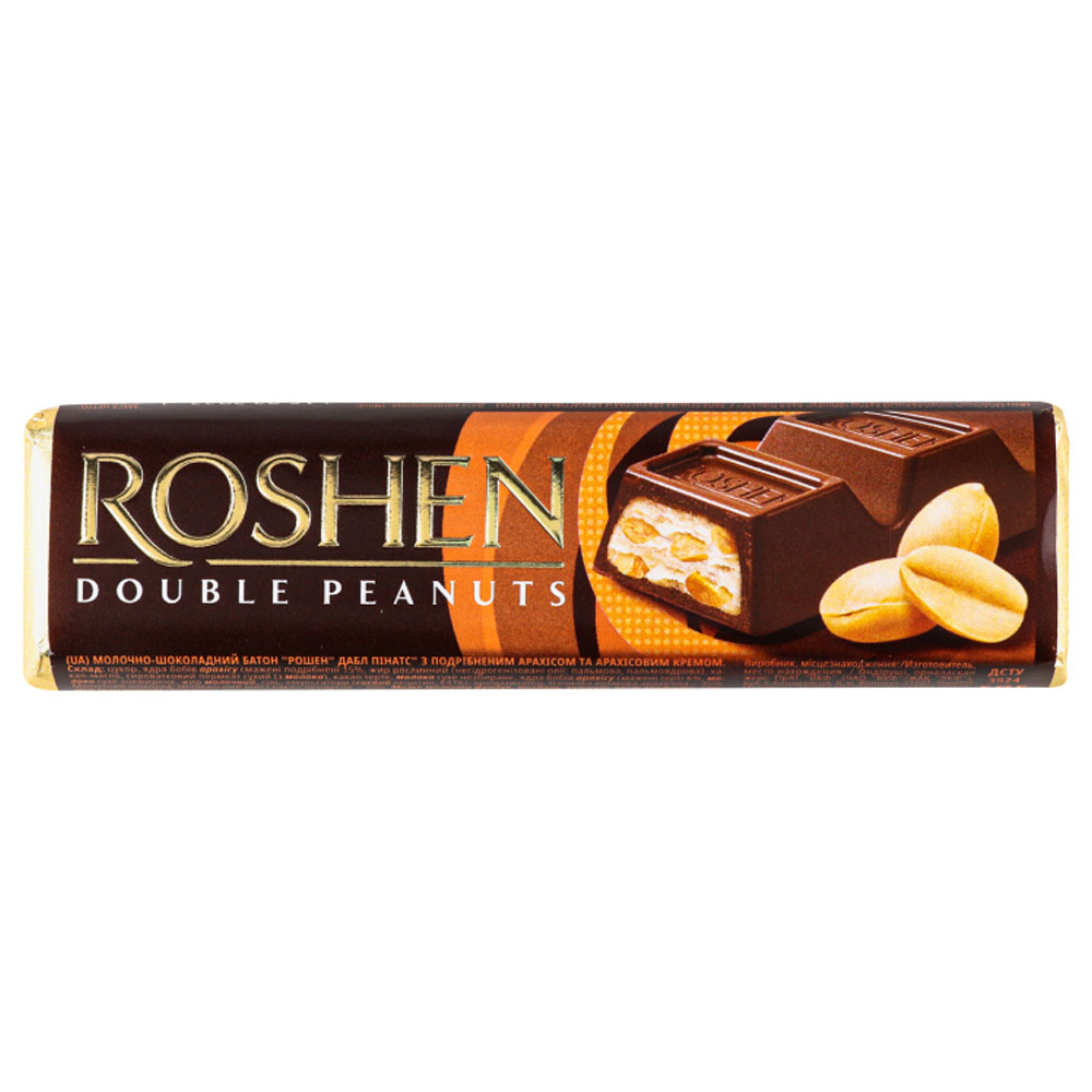 Шоколад Roshen двойной арахис 40 гр