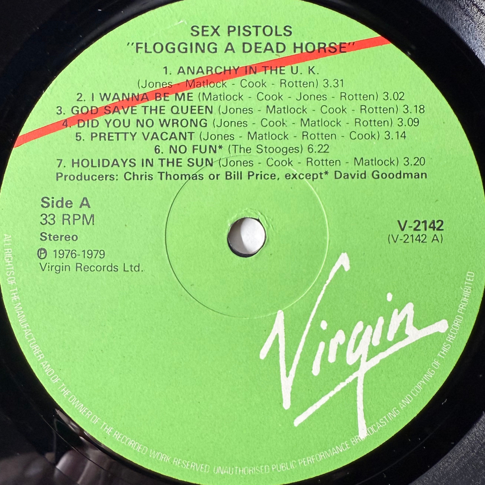 Sex Pistols ‎– Flogging A Dead Horse (Скандинавия 1979г.)