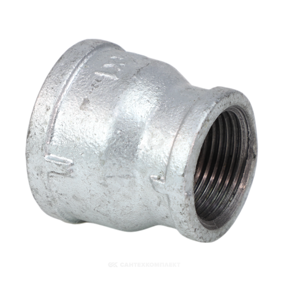 Муфта переходная чугун оц Ду 40х32 (1 1/2"х1 1/4") ВР Fittex PLUS