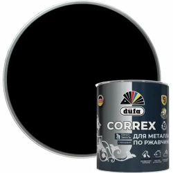 Грунт-эмаль Dufa CORREX 3 в 1 для металла по ржавчине RAL-9005 черный