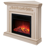 Каминокомплект Real Flame Leticia Corner 26 WT-619G с очагом Moonblaze Deluxe Black (угловой)