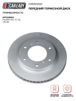 Передний тормозной диск для MITSUBISHI PAJERO (V6, V7, V8, V9) 99-, CAREADY арт. C502012031