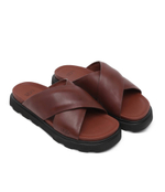 Кожаные шлепанцы w capitelle crossband UGG - коричневый(1152672)