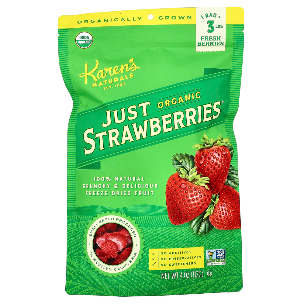 Karen's Naturals, Organic Just Strawberries®, 112 г (4 унции)