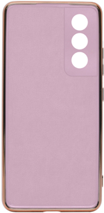 Стильный глянцевый чехол для SAMSUNG GALAXY S21 FE с кольцом-подставкой и бархатной подкладкой