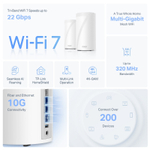 TP-Link Deco BE85 (1-pack) BE19000 Трехдиапазонная домашняя Mesh-система Wi-Fi 7