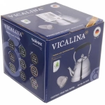Чайник из нержавеющей стали 1л «Vicalina» с ситом, блеск