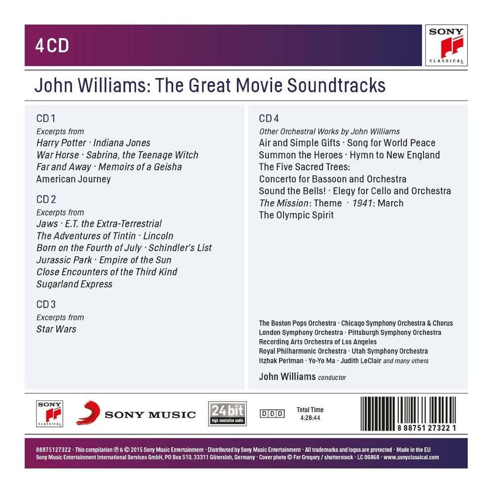 John Williams / The Great Movie Soundtracks (4CD)