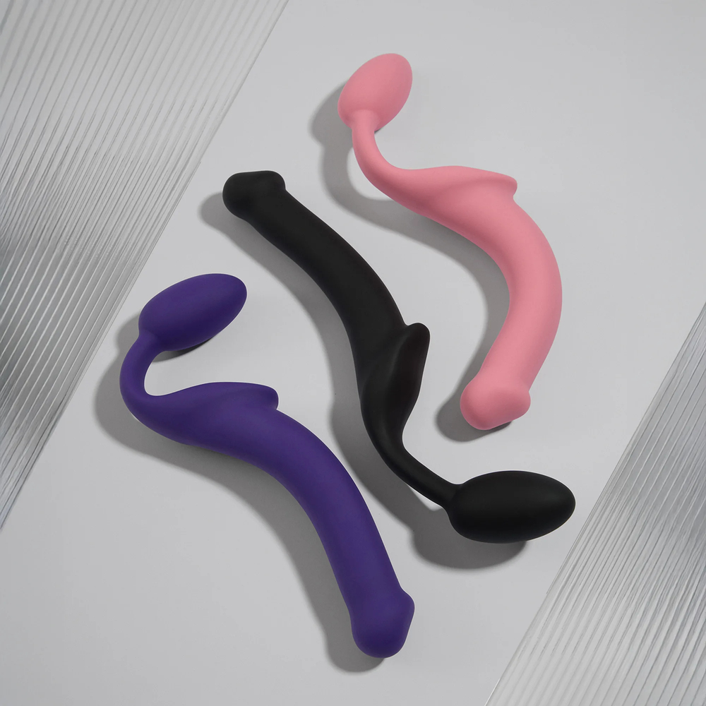 Гибкий страпон Strap-on-me Semi-Realiste, розовый, M