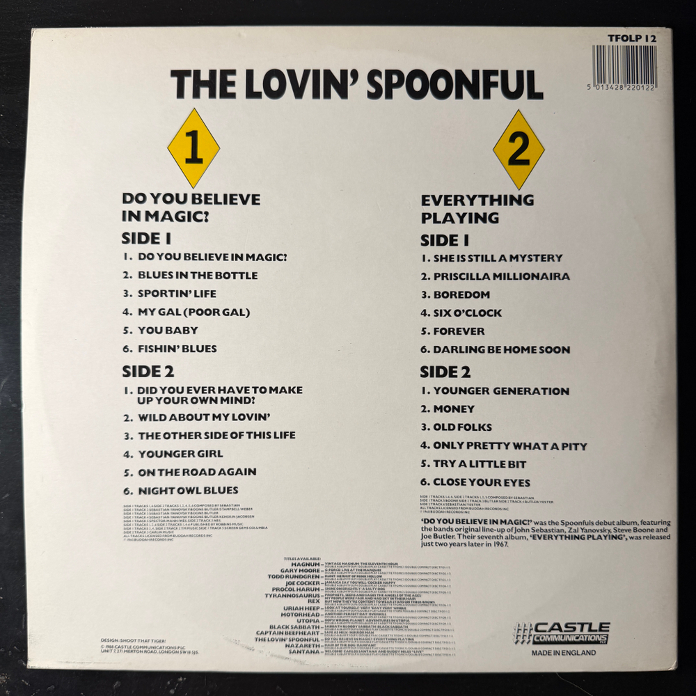 The Lovin' Spoonful - Do You Believe In Magic? / Everything Playing 2LP (Англия 1988г.)