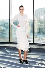 Юбка с двойным воланом Simona Cream Midi