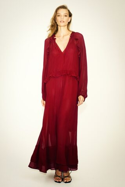 Платье макси с воланами - H&M