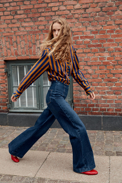 ZARA БЛУЗА В ПОЛОСКУ С ВОЛАНАМИ, РАЗНОЦВЕТНЫЙ