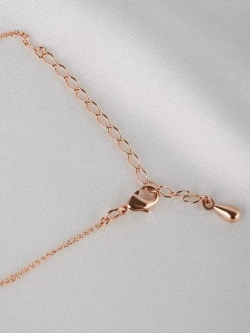 Колье Миражи с розовыми кристаллами-кубиками Swarovski