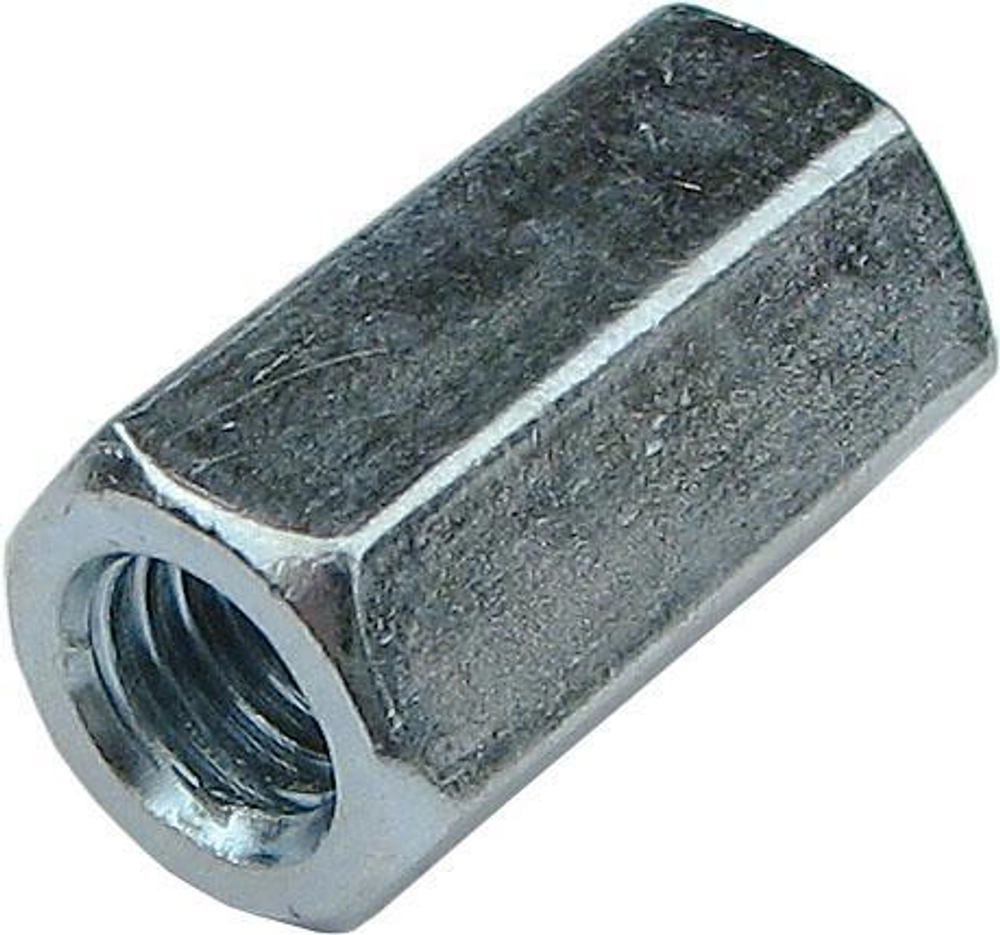 Гайка М12 DIN6334 соединительная, оцинкованная