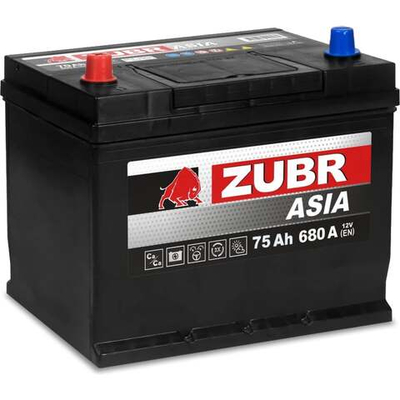 ZUBR Ultra Asia 75Ah L+ (нижний борт)