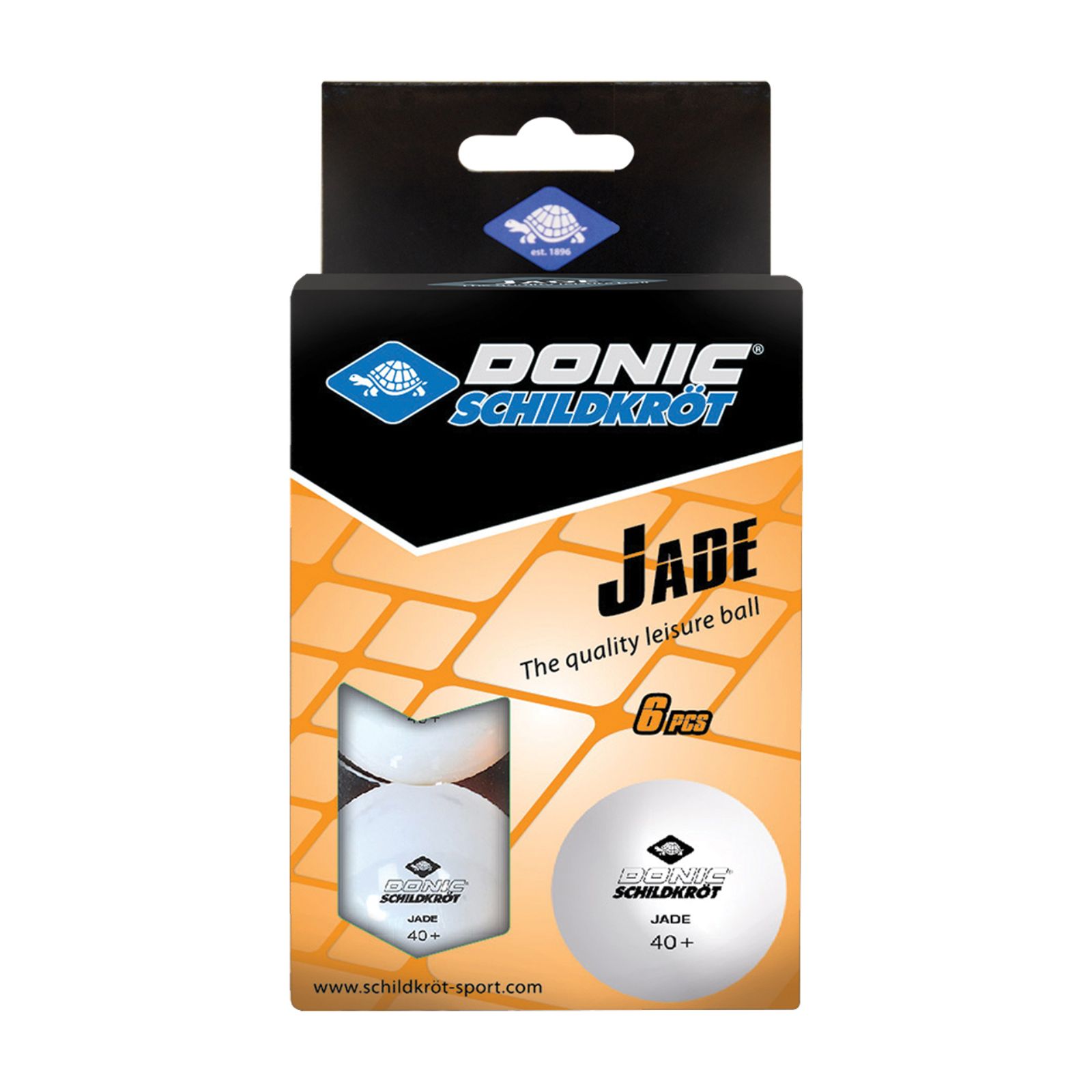 Мячики для н/тенниса DONIC JADE 40+, 6 штук, белый фото №1