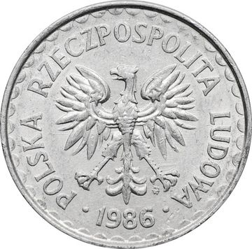 1 злотый 1986 Польша