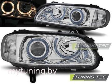 Передние фары angel eyes chrome для Opel Omega B