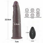Вибратор-ротатор с пультом ДУ черный (22,9*4,8)