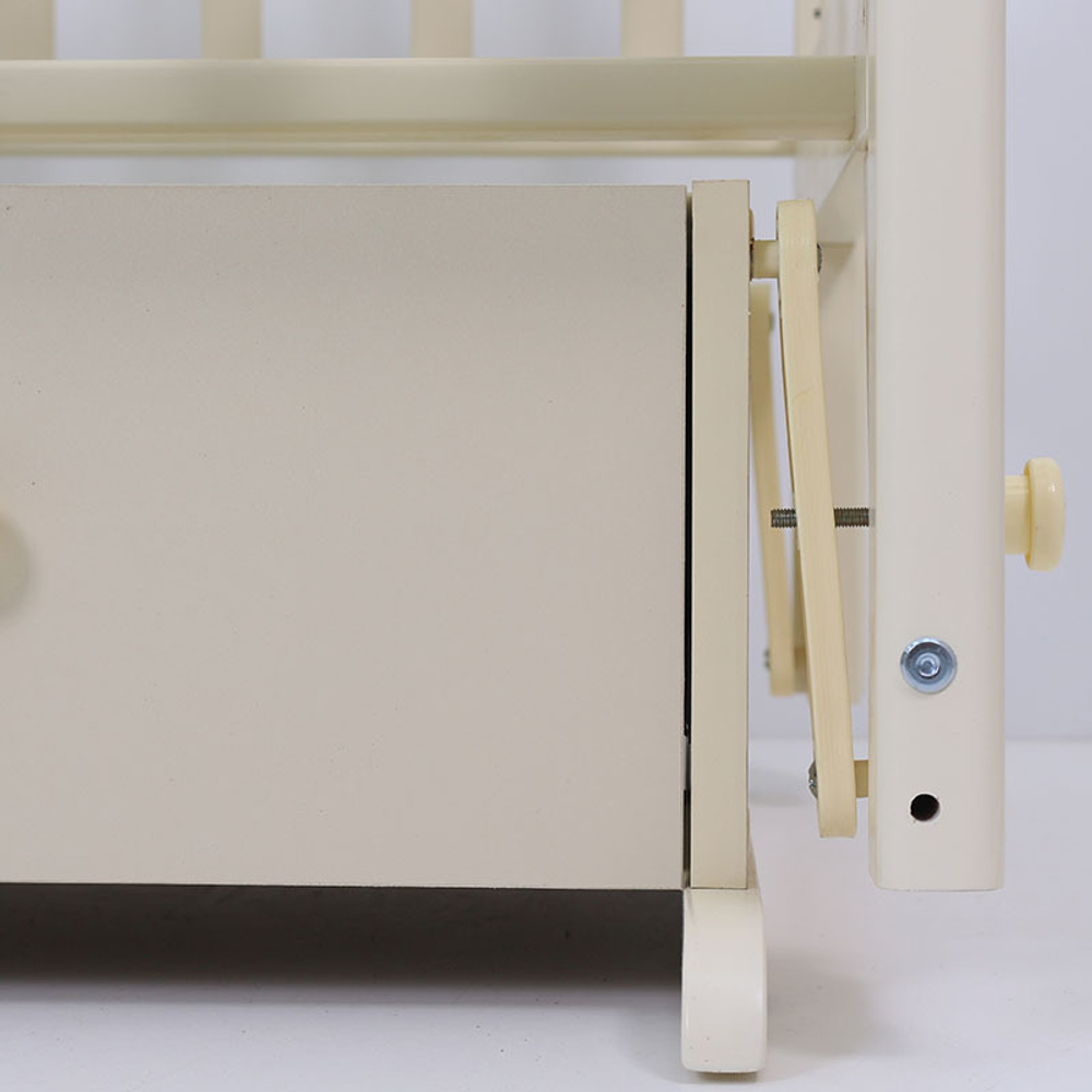 Кровать детская 120*60 "СИЛЬВИЯ"-7 (арт.46) универ маят/ящ (слоновая кость)