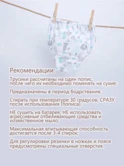 Трусики приучение к горшку многоразовые 2 шт