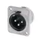Neutrik NC3MDM3-L-1 панельный разъем XLR male, крепежные отверстия резьба М3