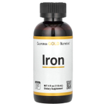 California Gold Nutrition, железо в виде хелатного бисглицината железа с корнем щавеля курчавого, 118 мл (4 жидк. унции)