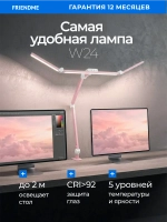Светильник FRIENDME бестеневой настольный на струбцине светодиодный No. 3 розовый с тройным источником света. Яркость - 1380 lum. 24W.