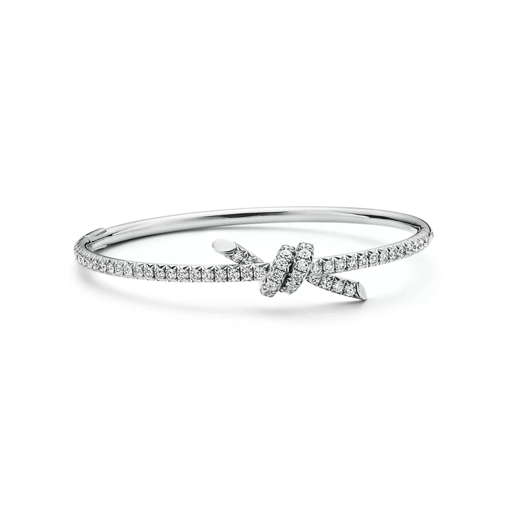 Браслет из белого золота 18k с бриллиантами, Tiffany 💠 Knot