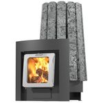 Дровяная банная печь Grill'D Cometa Vega 240 Long Max Stone Pro (Серпентинит)