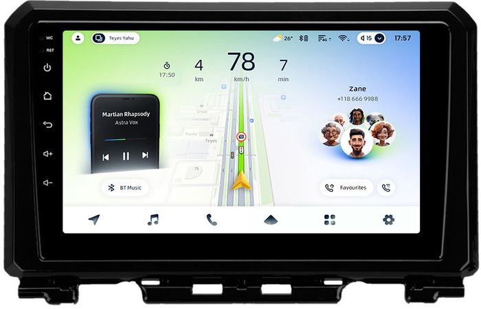 Магнитола для Suzuki Jimny 4 2018+ (штатная КЗВ) - Teyes CC4L монитор 9" IPS, Android 14, Быстрая, Snapdragon 662, CarPlay, 4G SIM-слот