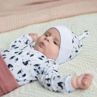 Комплект шапочка и слюнявчик "Панды" 0+