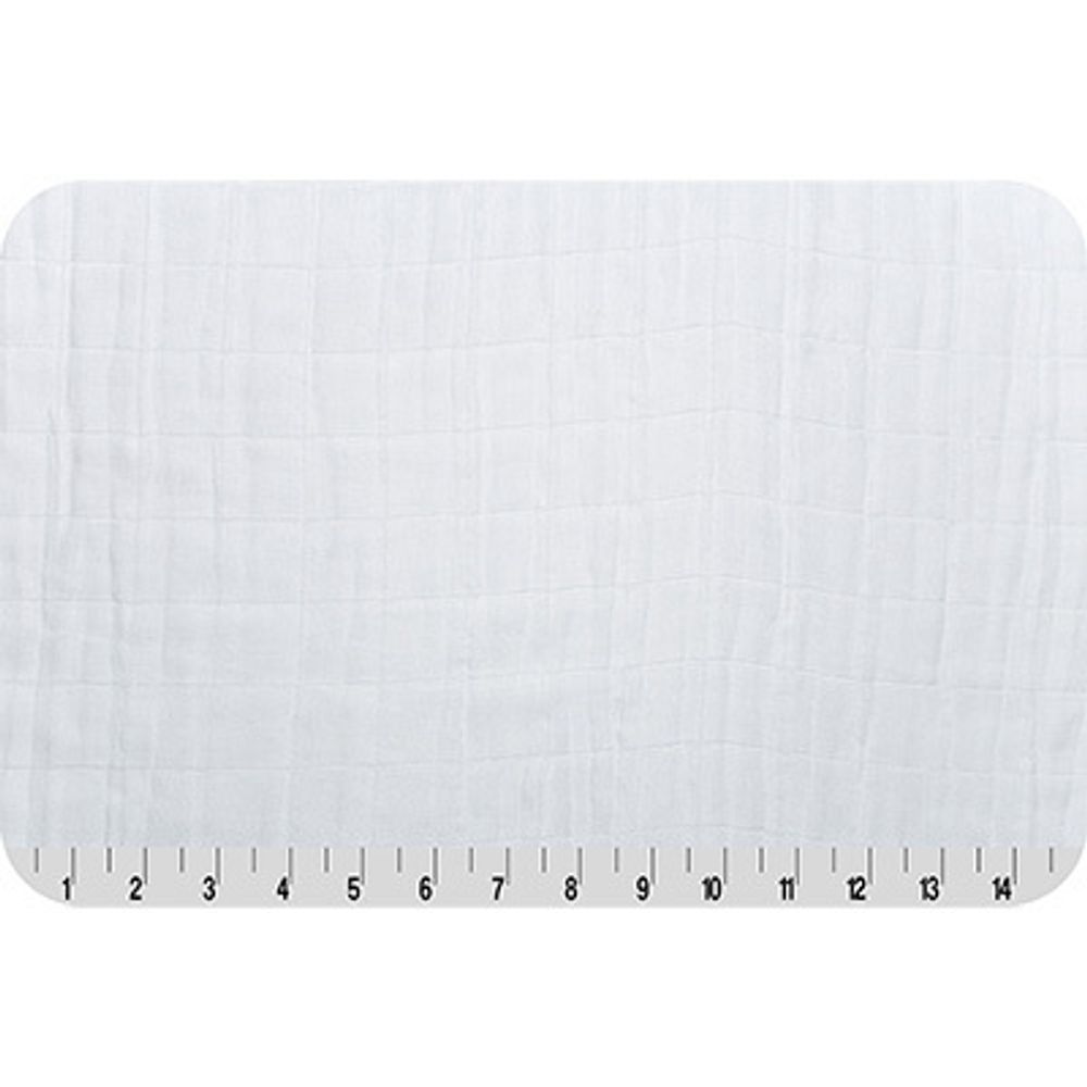 Ткань для пэчворка Peppy Solis Bamboo Embrace (марлевка), отрез 100х125 см, 120 г/м², SNOW, Shannon Fabrics