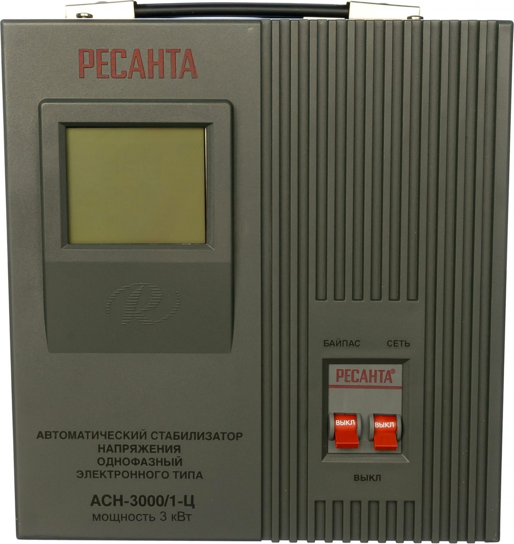 Стабилизатор напряжения Ресанта АСН-3000/1-Ц, Однофазный, 3кВт