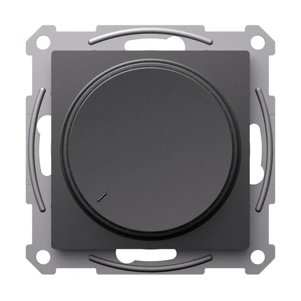 ATLASDESIGN СВЕТОРЕГУЛЯТОР (диммер) поворотно-нажимной, LED, RC, 400Вт, механизм, БАЗАЛЬТ
