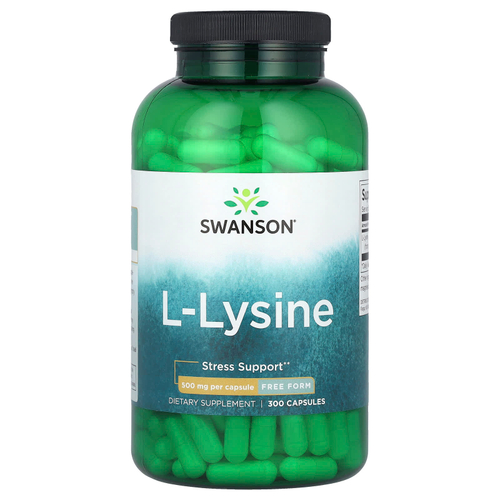 Swanson Vitamins, L-лизин, 500 мг, 300 капсул
