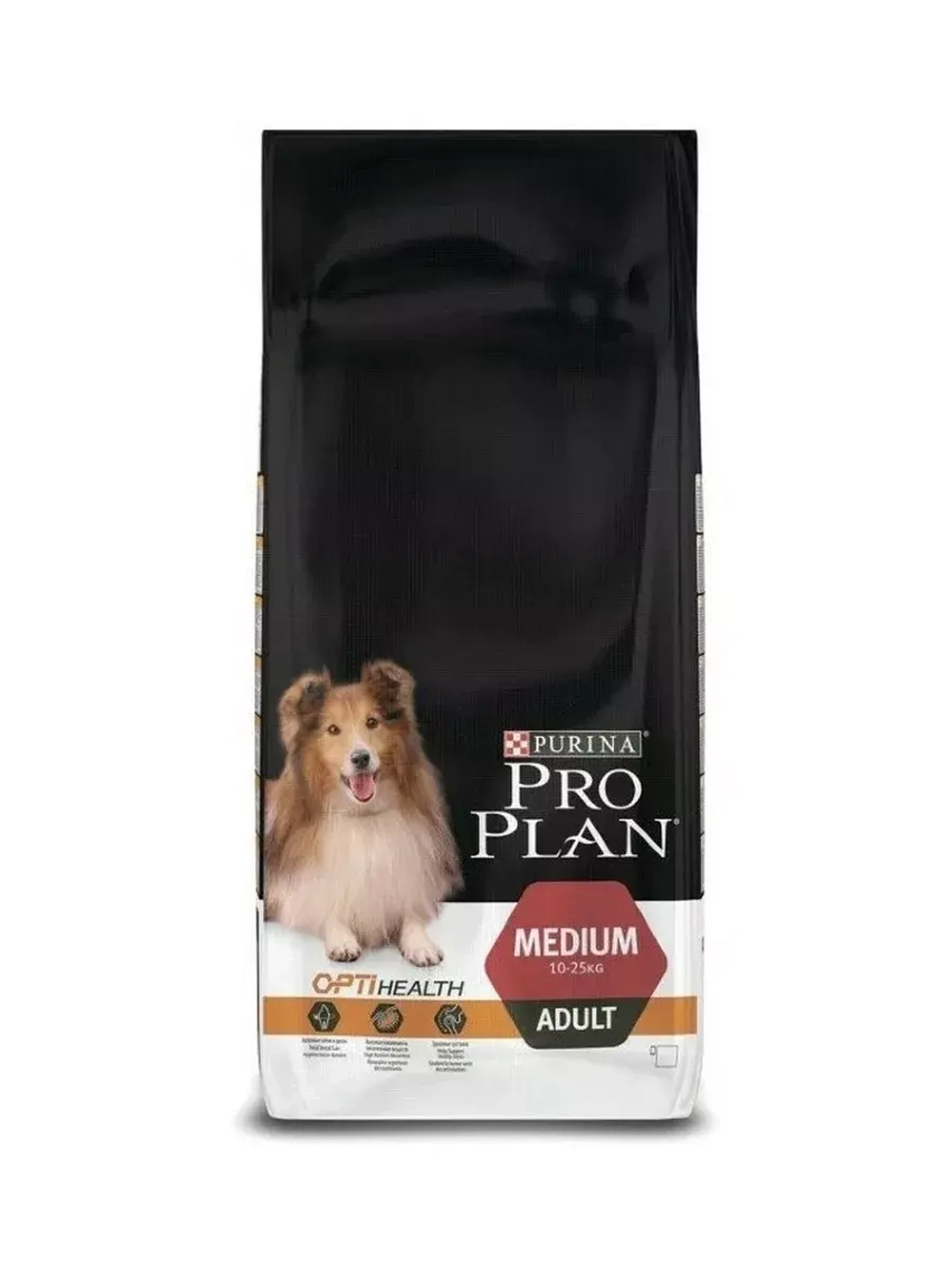 Purina PRO PLAN с комплексом OPTIHEALTH (Пурина Про План Медиум Эдалт) корм сухой для собак с курицей 18 кг.