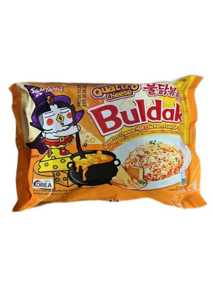 Лапша Samyang Quattro Cheese Острая курица 4 сыра 145 г 5 шт