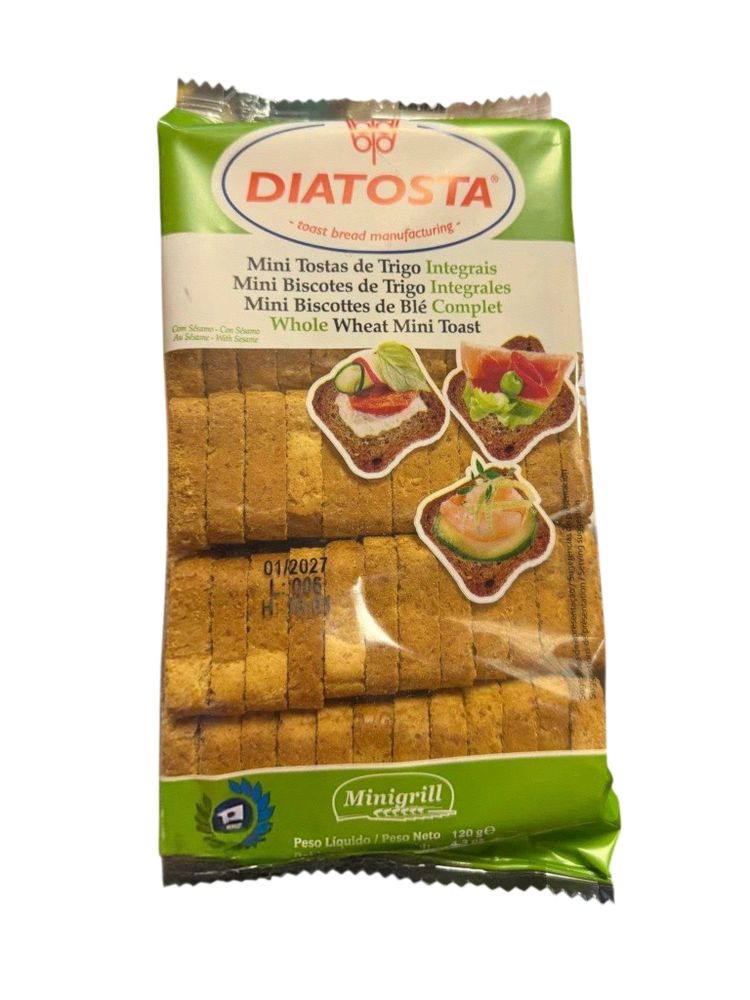 Мини-тосты цельнозерновые Diatosta с кунжутом 120 г