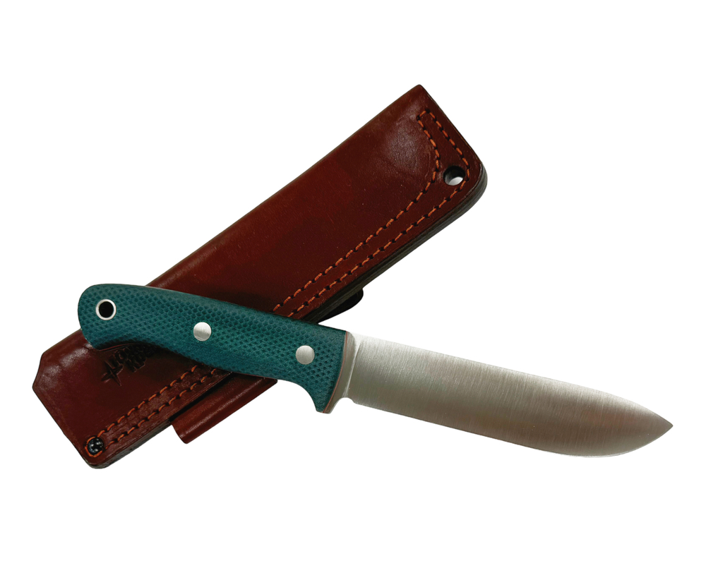 Нож Южный крест Кедр L, сталь N690 ,конв., микарта изумруд насечка, 236.1652К