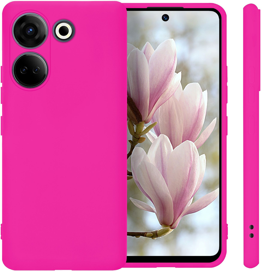 Мягкий Soft Touch чехол из силикона для TECNO CAMON 20 / 20 PRO 4G с бархатной подкладкой