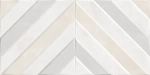 Настенная плитка ALMA Ceramica TWU09RVL407 Rivoli 50x24.9 серая / кремовая глянцевая под камень / полосы