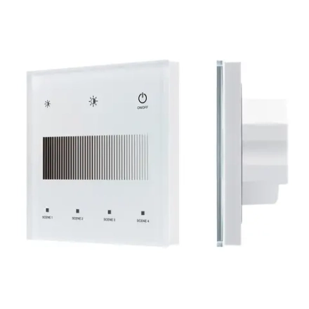 INTELLIGENT ARLIGHT Сенсорная панель SMART-DALI-301-11-1G-4SC-DIM-IN White (BUS/24V, Touch, 2.4G) (IARL, IP20 Пластик, 5 лет)