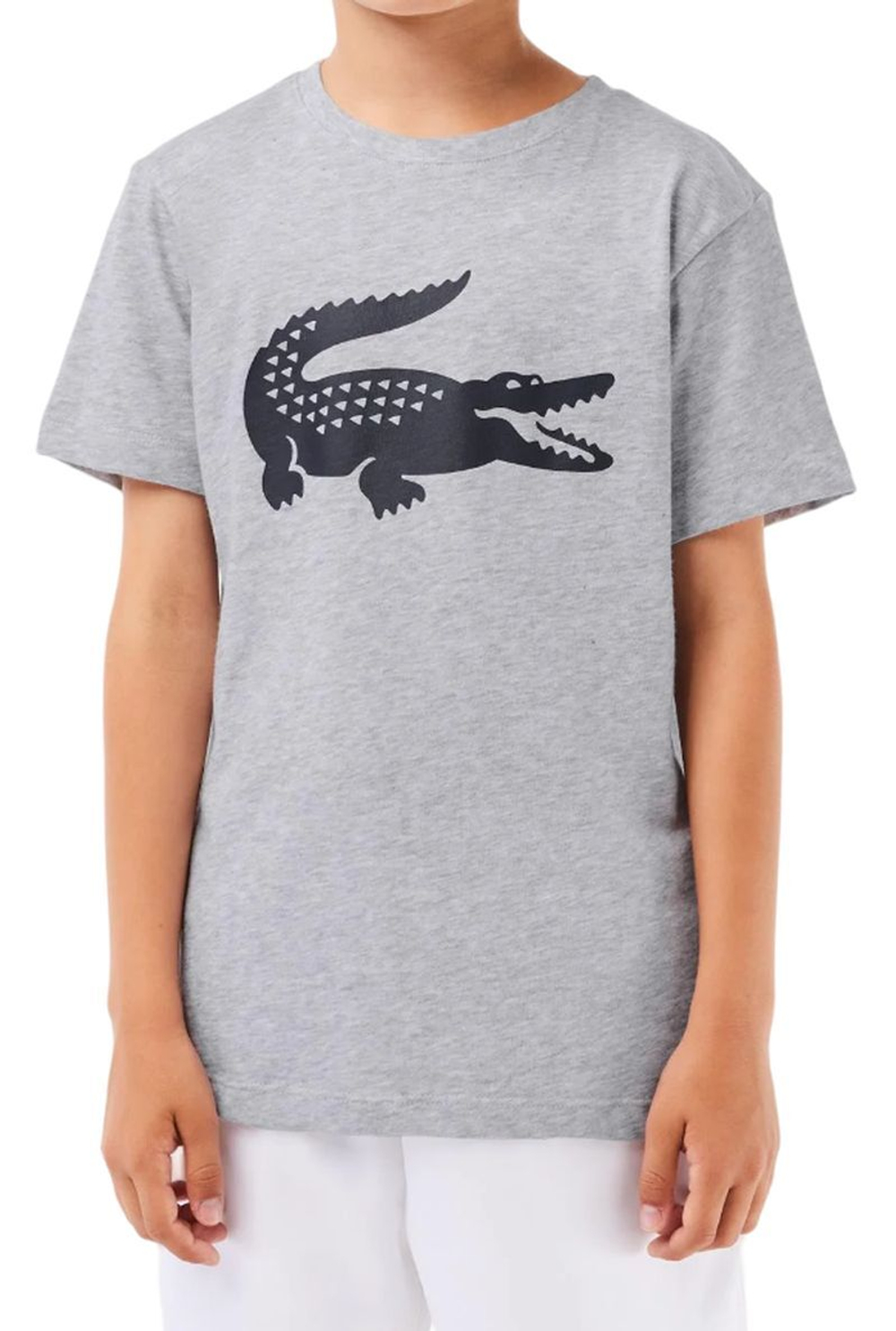 Футболка для мальчика теннисная Lacoste Oversized Tennis T-shirt with XXL Logo - серый