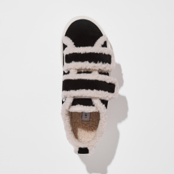 Замшевые кеды INUIKII Shearling Low Velcro Black на меху