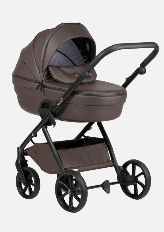 Tutis Коляска 2 в 1 UNO 6+ Leather Cioccolata