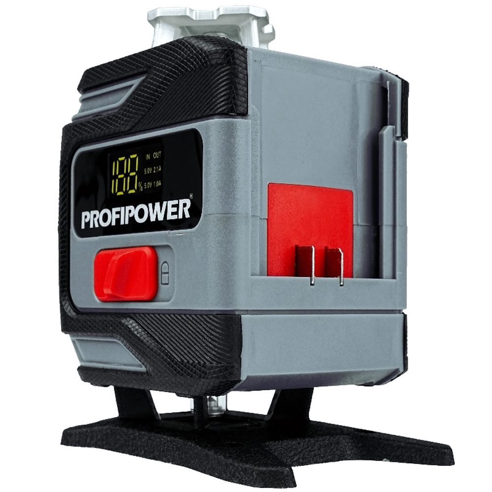 Лазерный нивелир PROFIPOWER NL-16G (16 лучей, лазер - зеленый, Li-ion - 2шт., пульт, кронштейн, З/У, c подъемным механизмом ,сумка-чехол) (E0363)