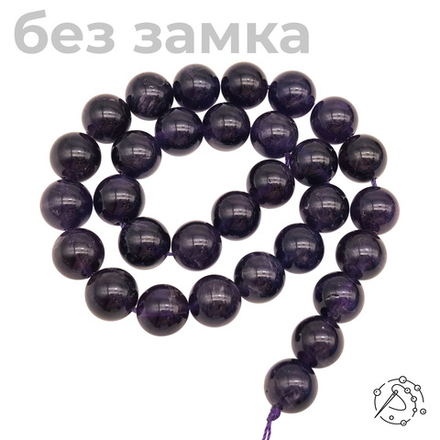 Нить бусин из аметиста, 12 мм