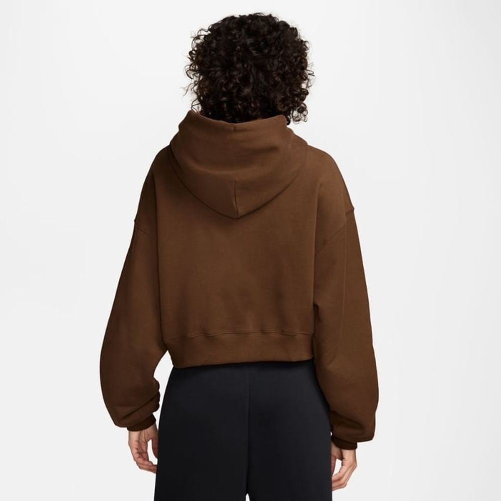 Толстовка женская NIKE W NK STDO FLC MW OS CRP FZ HDY